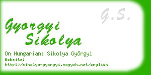 gyorgyi sikolya business card